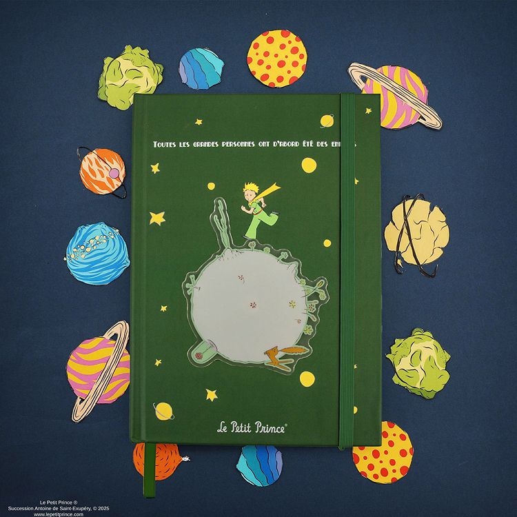 Premium Hardcover Notebook A5 THE LITTLE PRINCE Spinning Asteroid B-612