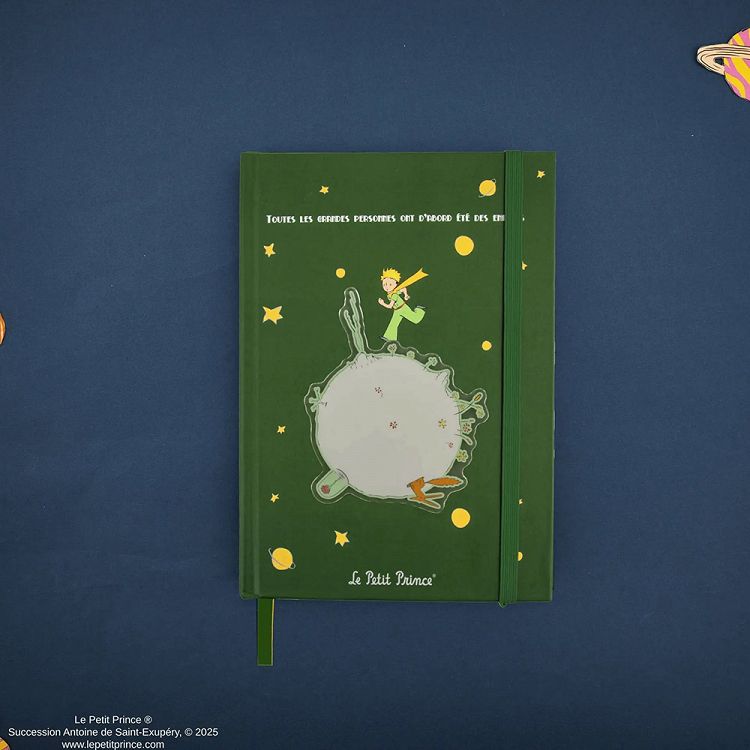 Premium Hardcover Notebook A5 THE LITTLE PRINCE Spinning Asteroid B-612