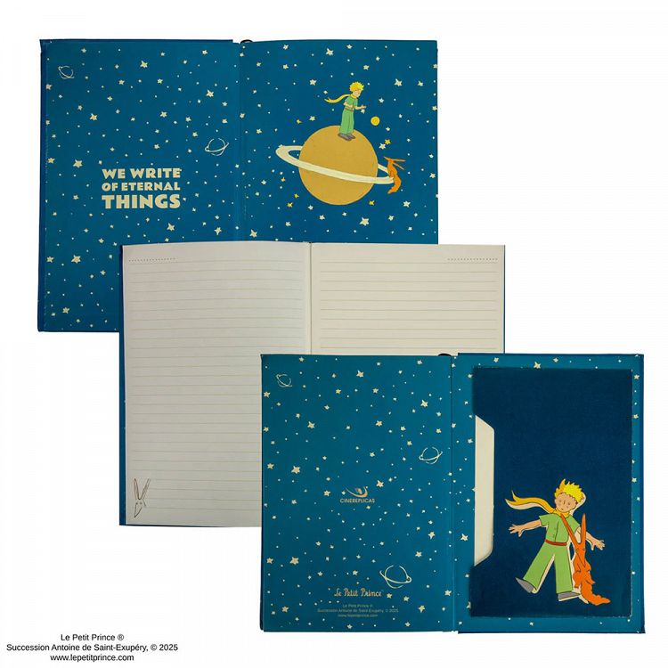 Premium Hardcover Notebook A5 with Pen & Memo Pad THE LITTLE PRINCE