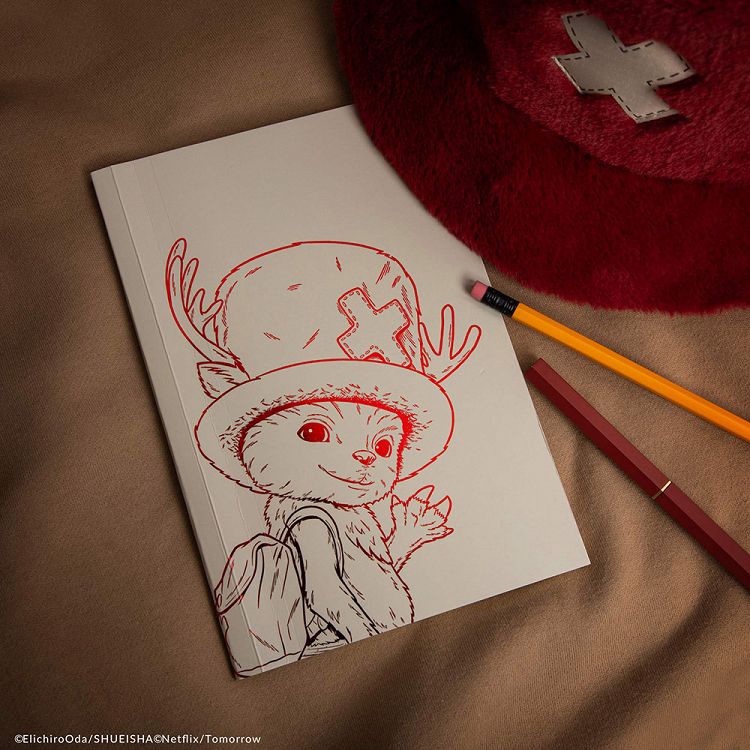 Premium Soft cover PU Notebook A5 ONE PIECE Chopper's Sketch