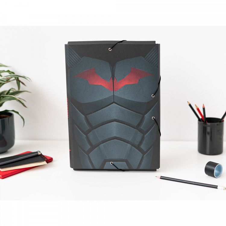 Κουτί σκληρό, 3cm ράχη, με Λάστιχο A4 DC COMICS BATMAN