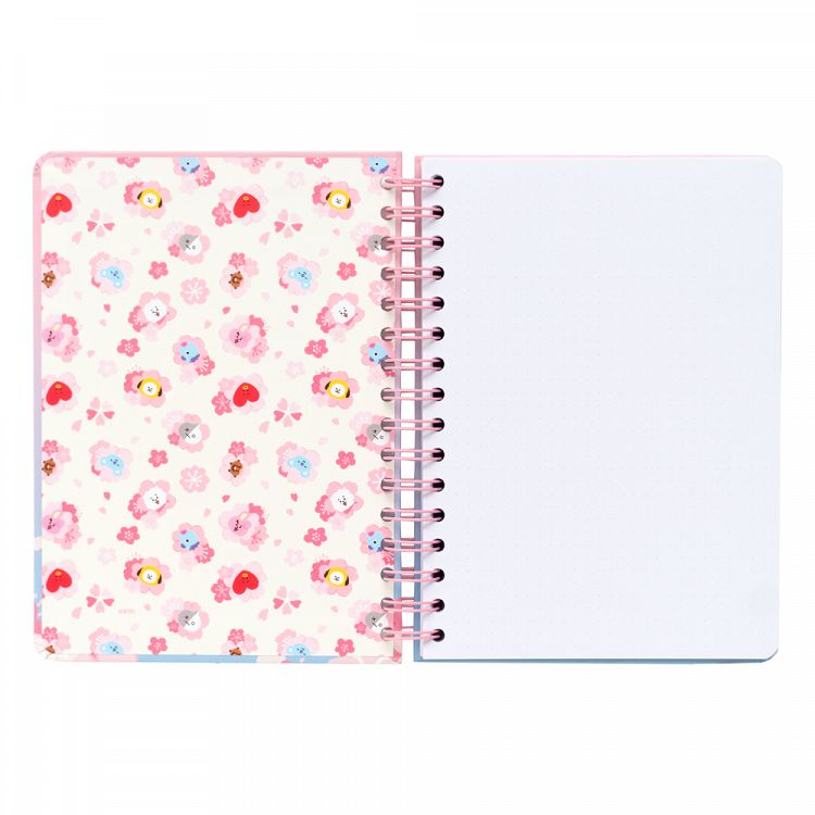 Notebook Hardcover Spiral Bullets A5/15X21 BT21 Cherry Blossom