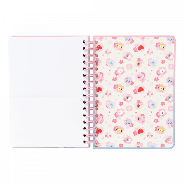 Notebook Hardcover Spiral Bullets A5/15X21 BT21 Cherry Blossom