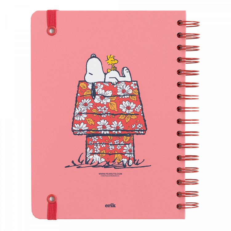 Τετράδιο Σπιράλ Ριγέ με Λάστιχο A5/15X21 SNOOPY Love Yourself