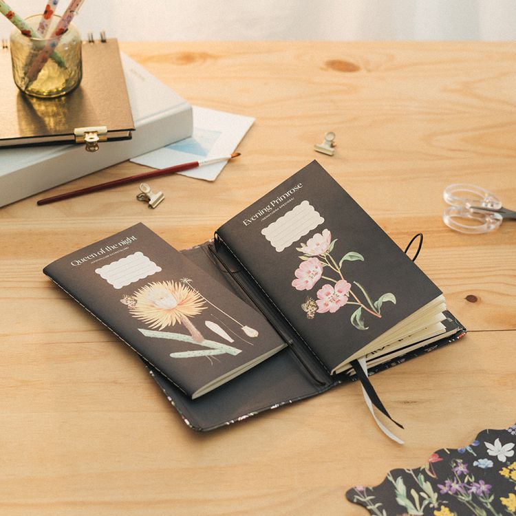 Triple Soft Cover Travel Notebook 13X22 SLEEPLESS GARDEN