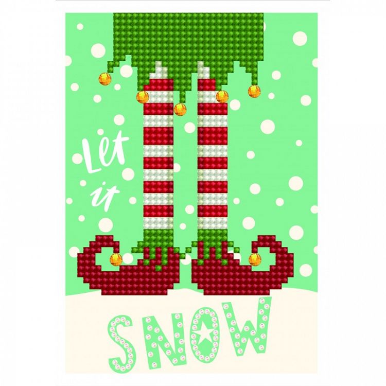 Diamond Dotz Greeting Card Let It Snow