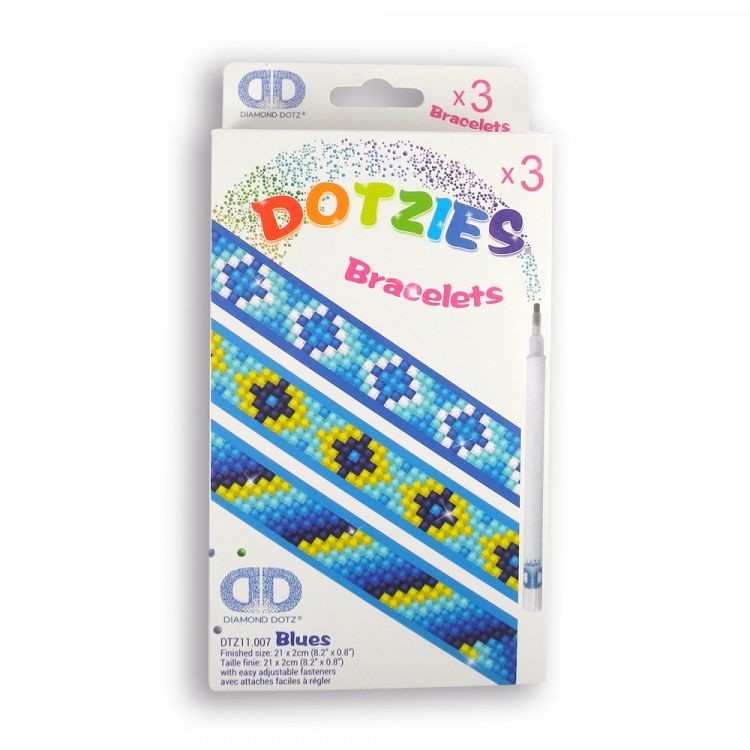 Diamond Dotz Dotzies σετ 3 Βραχιόλια Μπλε