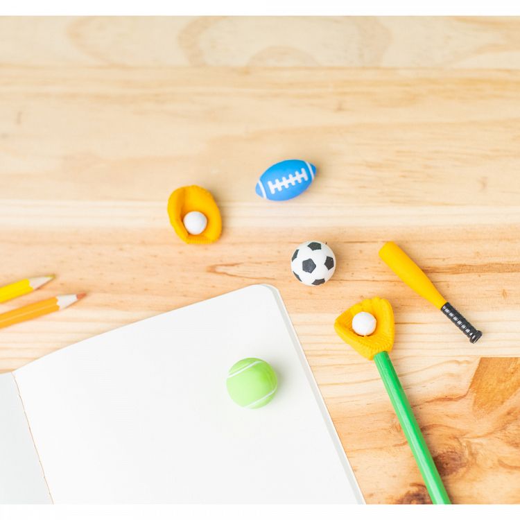 Set 5 Erasers Sports 2