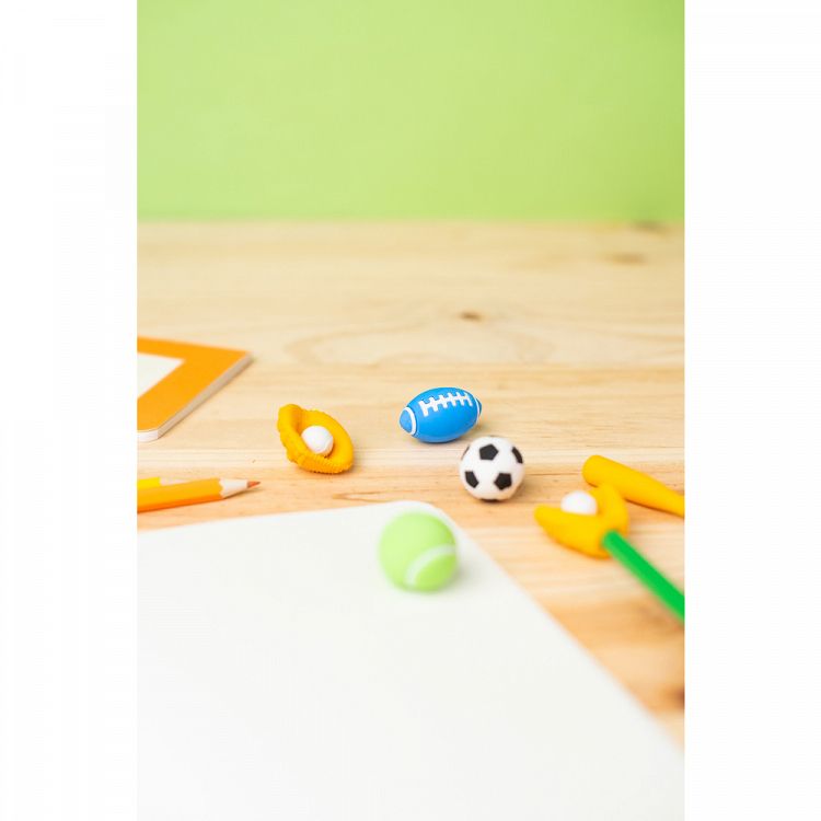 Set 5 Erasers Sports 2