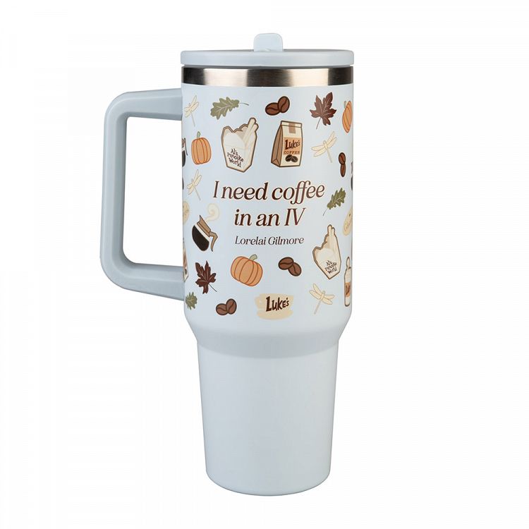 Stainless Steel Bottle with straw 1200ml KOKONOTE GILMORE GIRLS