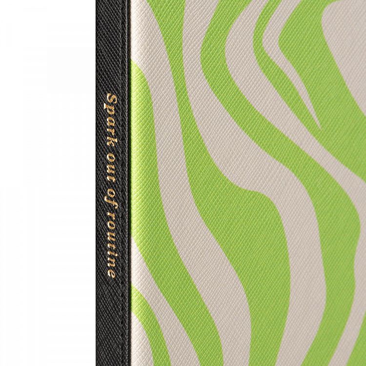 Premium A5 Notebook Faux Leather KOKONOTE LUXE Neon Tracks