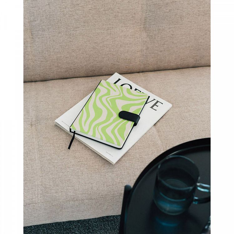 Premium A5 Notebook Faux Leather KOKONOTE LUXE Neon Tracks