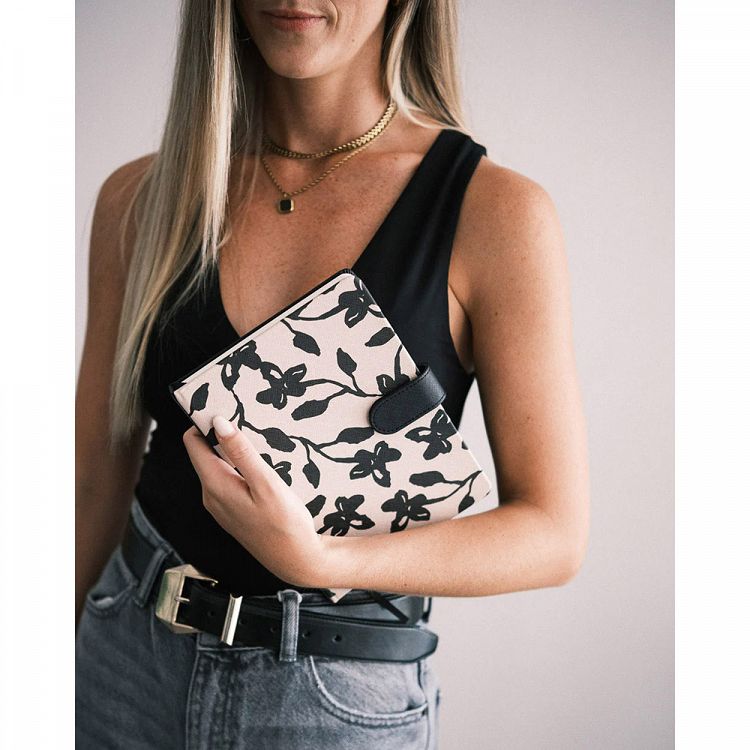 Premium A5 Notebook Faux Leather KOKONOTE LUXE Midnight Dahlia
