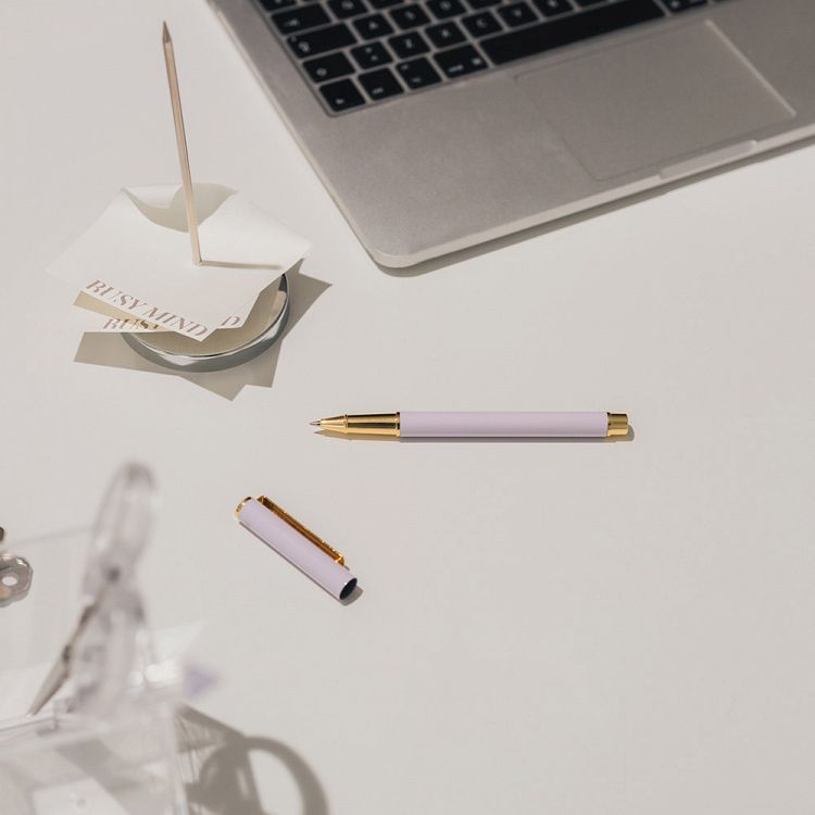 Στυλό 0,70mm KOKONOTE BASIC STUDIO Soft Lilac με Επίχρυσες Λεπτομέρειες