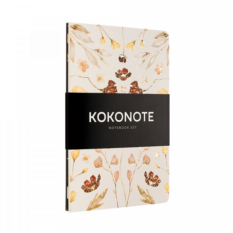 Pack of 2 Notebooks Α5 KOKONOTE Jour Florale