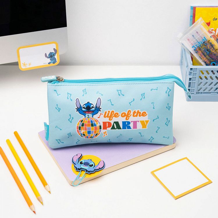 Triple Pencil case 22cm DISNEY Lilo & Stitch Waves
