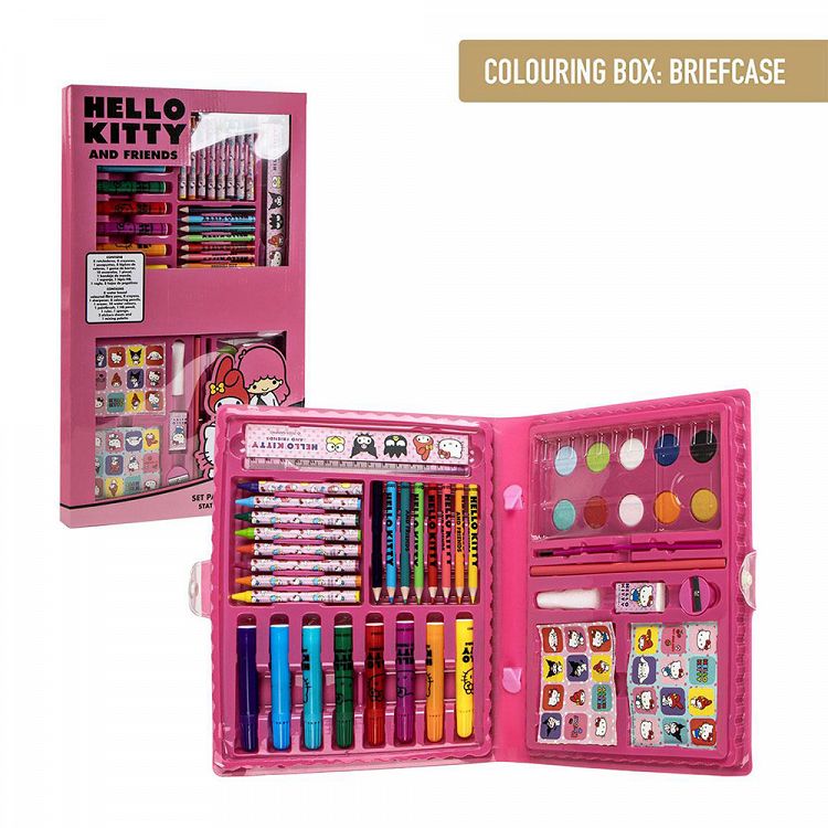 Set with Backpack + Pencil Case + Painting Set HELLO KITTY #1