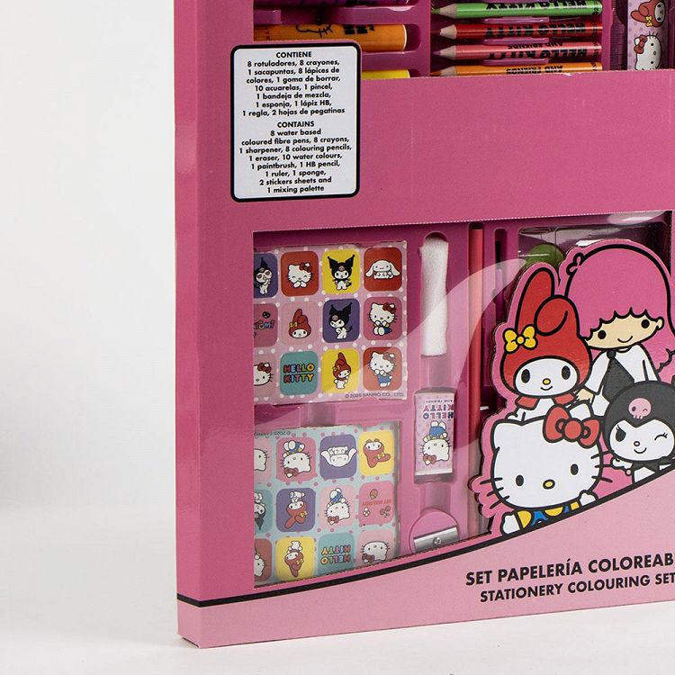 Set with Backpack + Pencil Case + Painting Set HELLO KITTY #1