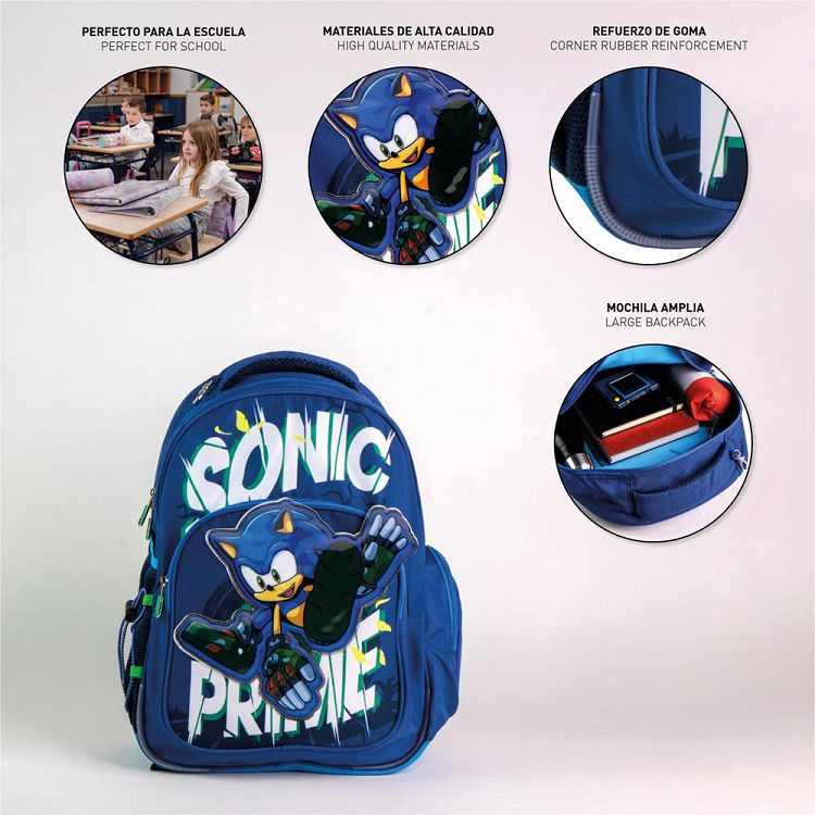 Σετ με Τσάντα Πλάτης + Κασετίνα Τριπλή SONIC THE HEDGEHOG #3