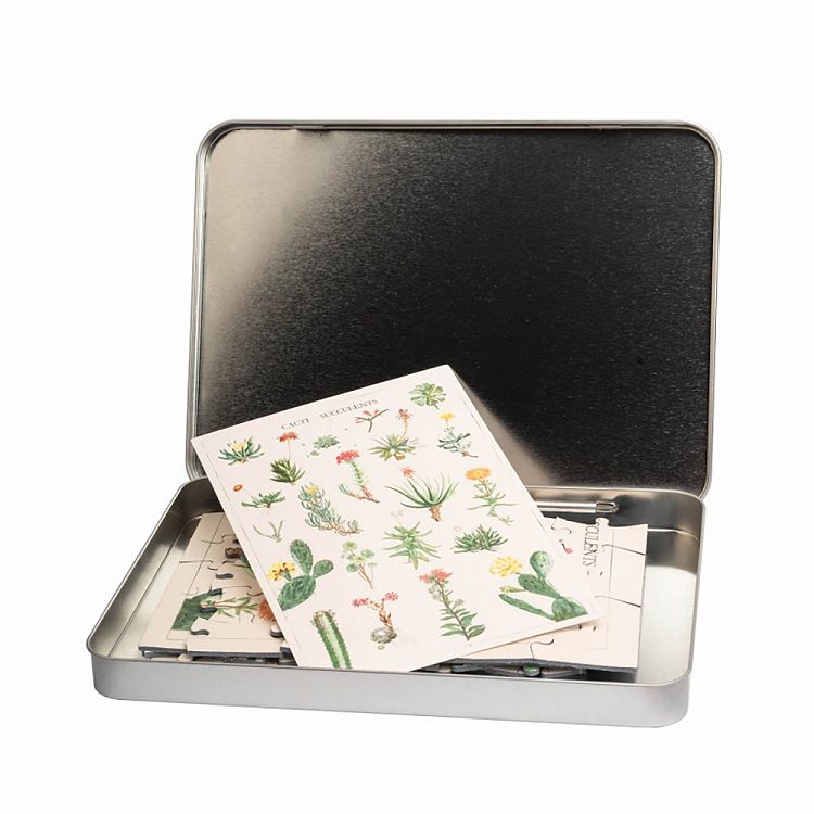 Puzzle 100pcs in metallic box BOTANICAL Cacti by Kokonote
