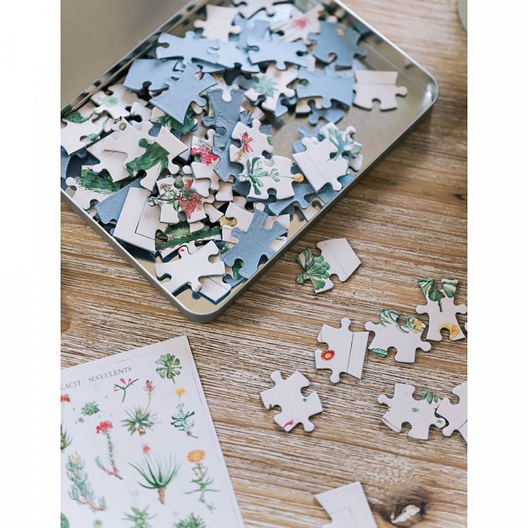 Puzzle 100pcs in metallic box BOTANICAL Cacti by Kokonote
