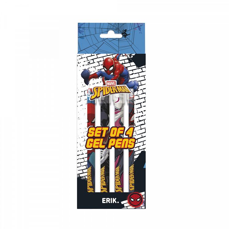 Erasable Pens 4 Colors Set of 4 pieces MARVEL Spiderman
