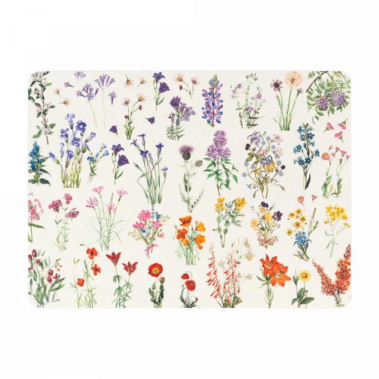 Set of 4 table mats BOTANICAL Wild Flowers by Kokonote