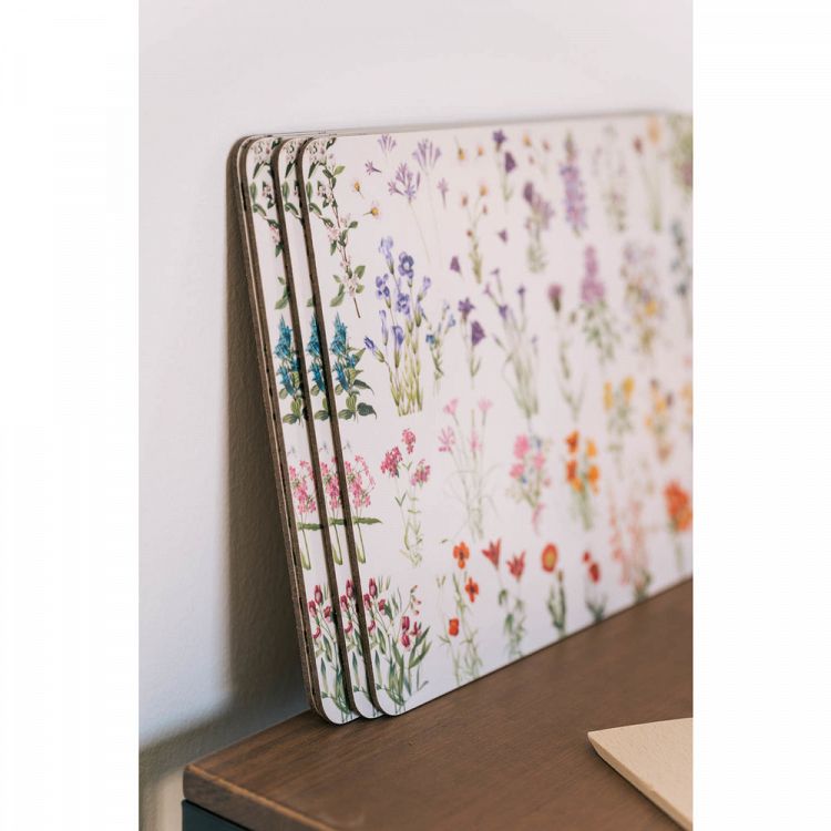 Set of 4 table mats BOTANICAL Wild Flowers by Kokonote