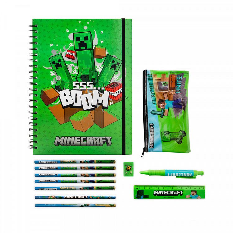 Stationery Kit 5 Pieces MINECRAFT Characters