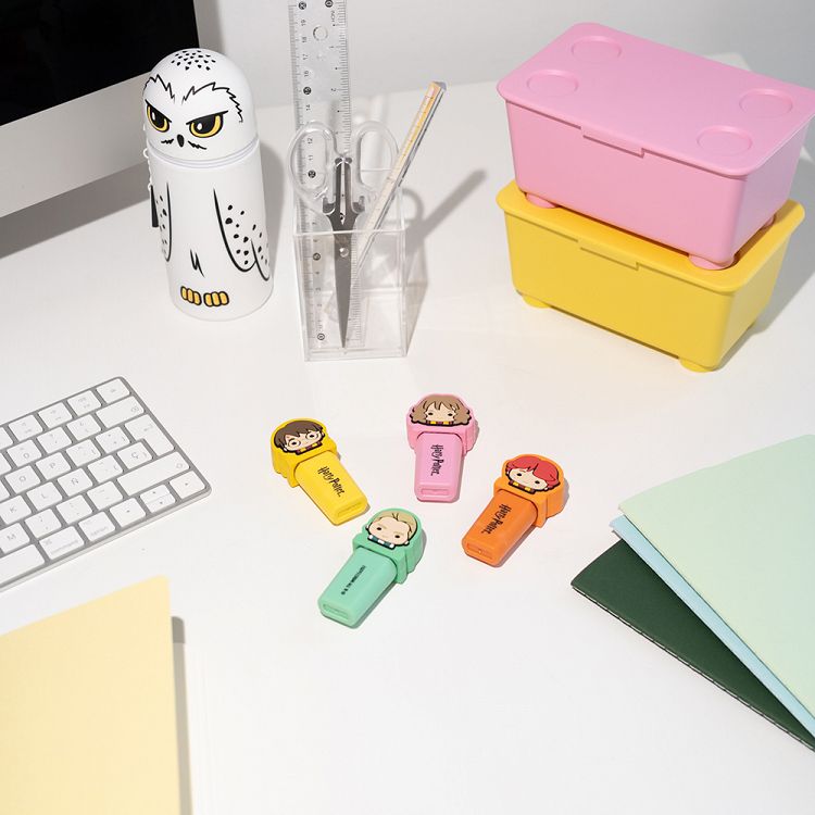 Σετ 4 Υπογραμμιστές (Highlighters) με 3D Topper HARRY POTTER