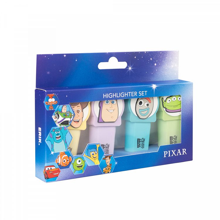Σετ 4 Υπογραμμιστές (Highlighters) με 3D Topper DISNEY PIXAR TOY STORY