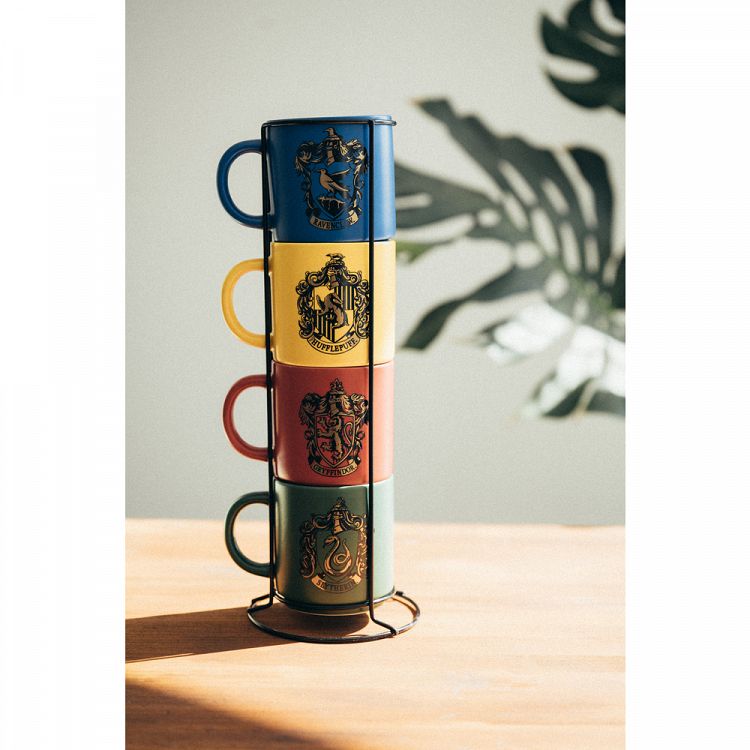 4 Mugs Set in Metallic Display HARRY POTTER