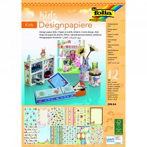 Μπλοκ Χαρτιά Glitter, A4, 12 τμχ 165 γρ,  Kids