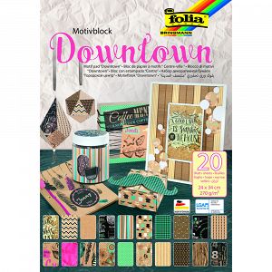 Motif Pad Basics, 24x34 cm, 20 Sheets, Downtown