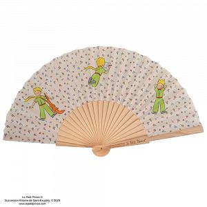 Foldable Fan THE LITTLE PRINCE White Color
