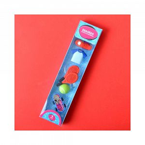 Set 5 Erasers Sports