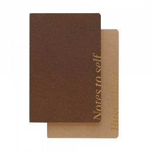 Pack of 2 Notebooks Α5 KOKONOTE BASIC STUDIO Almond Mocha