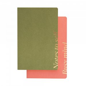 Pack of 2 Notebooks Α5 KOKONOTE BASIC STUDIO Pesto Blossom
