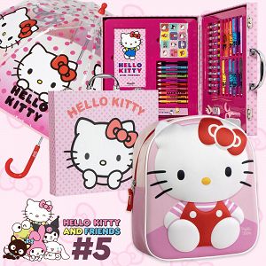 Set with Backpack + Painting Supplies + Umbrella HELLO KITTY #5
