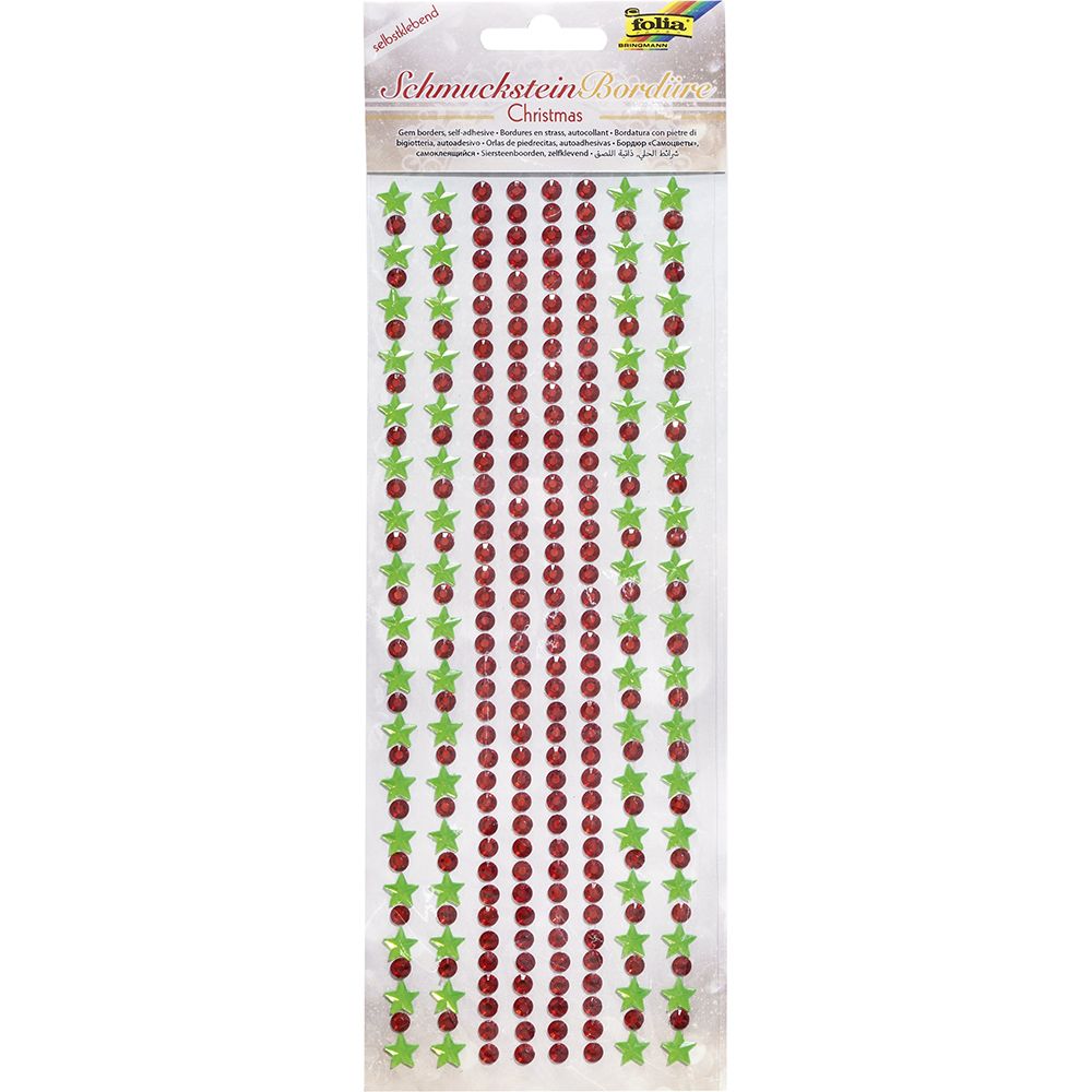 Σετ Αυτοκόλλητα Jewel Stones Borders X-MAS 1, 1 sheet 10.5X26εκ