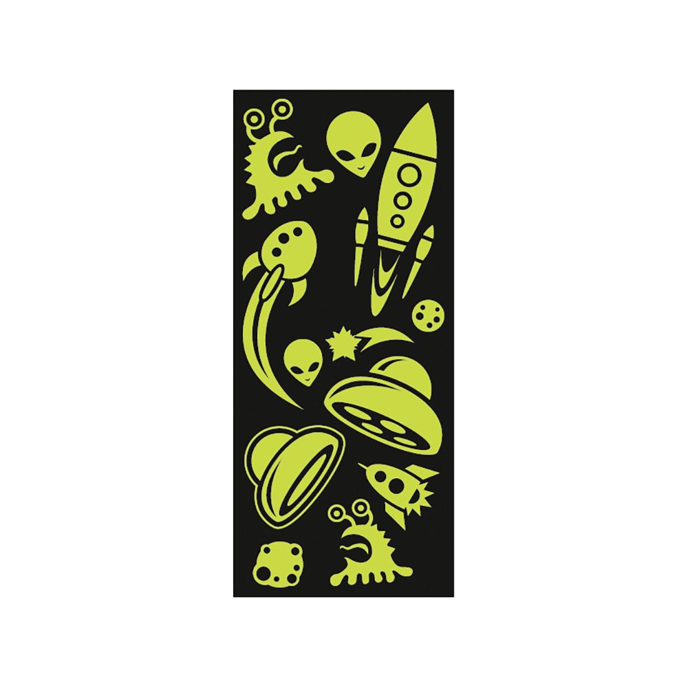 Σετ Αυτοκόλλητα Glow in the dark, 2 Φύλλα 10X23εκ SPACENIGHT