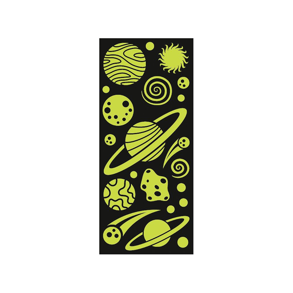 Σετ Αυτοκόλλητα Glow in the dark, 2 Φύλλα 10X23εκ SPACENIGHT