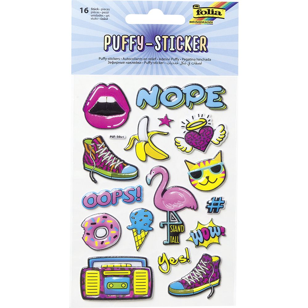 Σετ 16 Αυτοκόλλητα Puffy Stickers, 10.5X16εκ STAND TALL