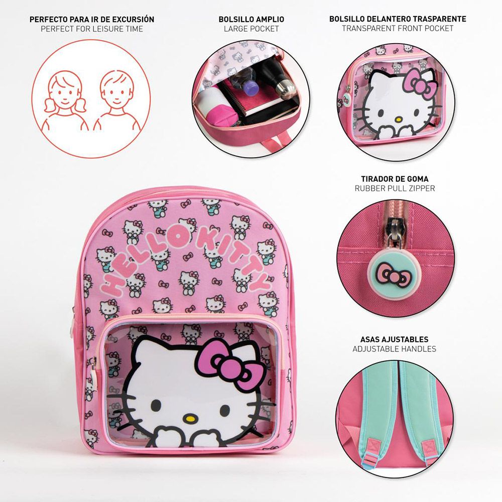 Childrens Backpack 30cm with Pocket HELLO KITTY
