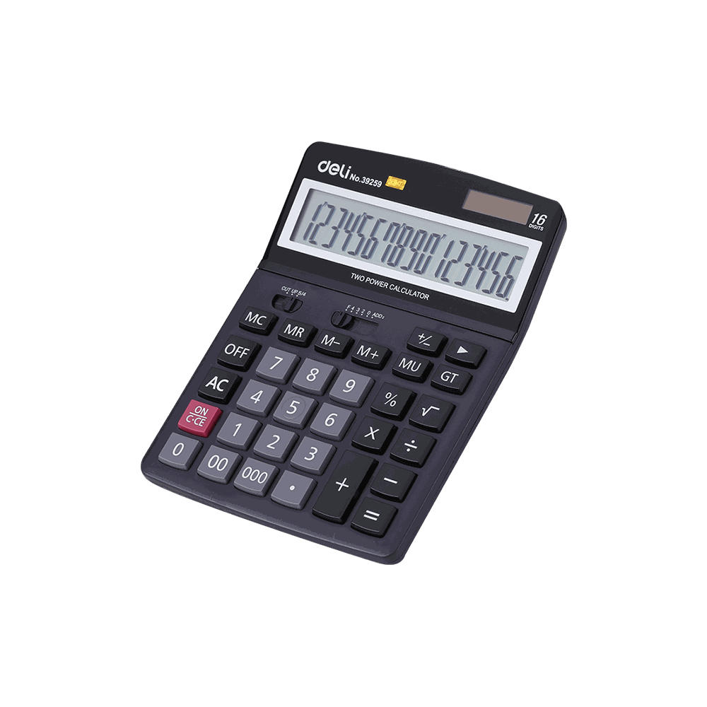 DELI CORE Αριθμομηχανή 16 Ψηφίων 19.3x14.85x4.55cm Μαύρη