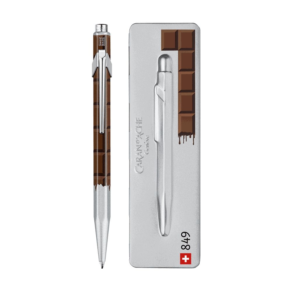 Μεταλλικό Ball pen σε Μεταλλικό Κουτί, CDA TOTALLY SWISS Chocolate Μπλε 1.00mm