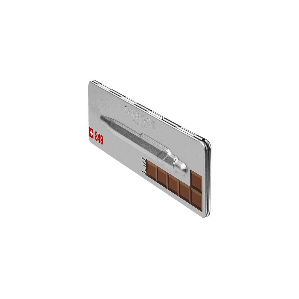 Μεταλλικό Ball pen σε Μεταλλικό Κουτί, CDA TOTALLY SWISS Chocolate Μπλε 1.00mm