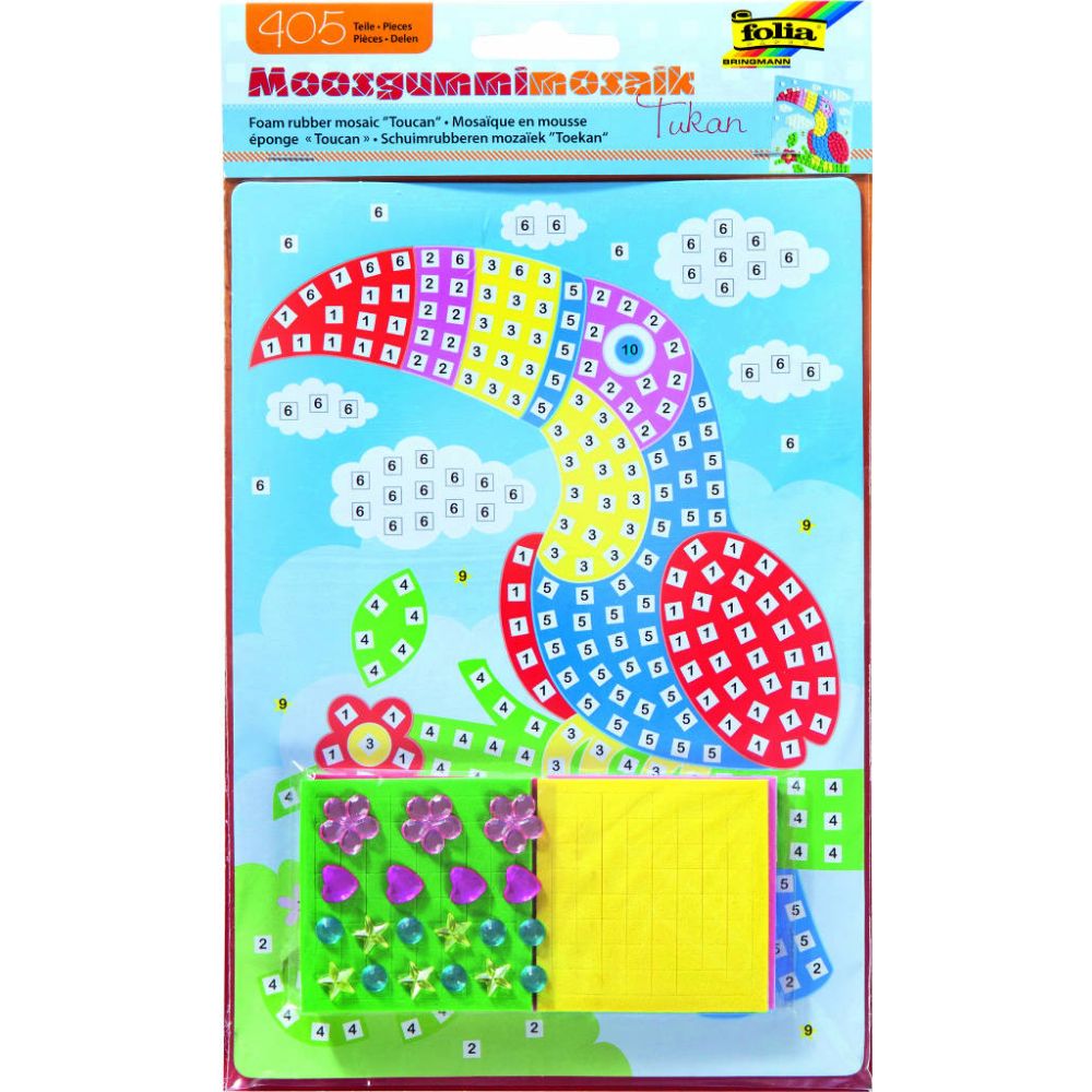 Foam Rubber Mosaic 405pcs, Toucan