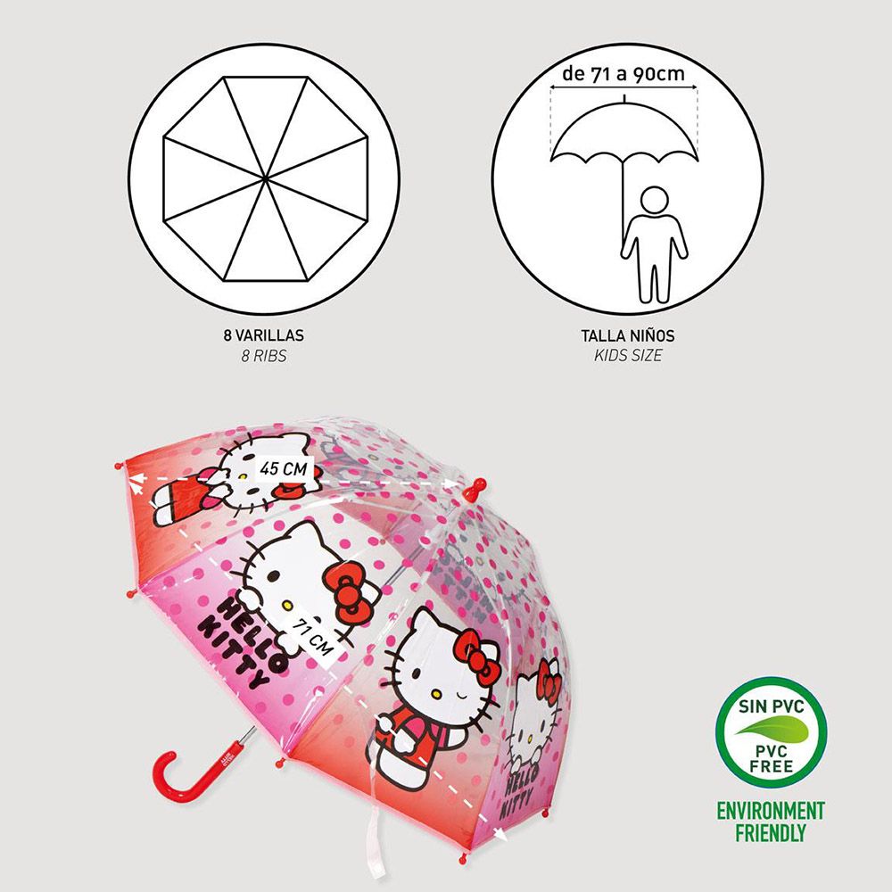Ομπρέλα Φυσαλίδα 45εκ με άνοιγμα 71εκ HELLO KITTY