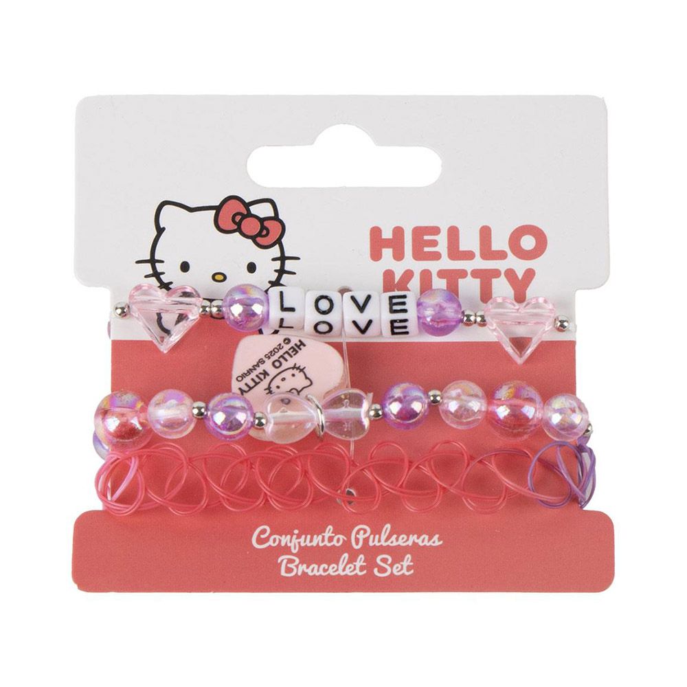 3 Bracelets Faux-Jewelry HELLO KITTY Love